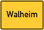 Place name sign Walheim, Kreis Aachen