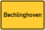 Place name sign Bechlinghoven
