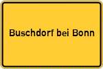 Place name sign Buschdorf bei Bonn
