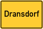 Place name sign Dransdorf