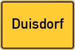 Place name sign Duisdorf