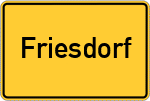 Place name sign Friesdorf