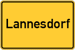 Place name sign Lannesdorf