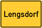 Place name sign Lengsdorf