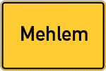 Place name sign Mehlem