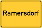 Place name sign Ramersdorf