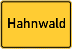 Place name sign Hahnwald, Bezirk Köln