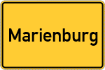 Place name sign Marienburg
