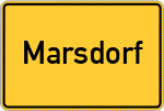Place name sign Marsdorf