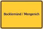 Place name sign Bocklemünd / Mengenich