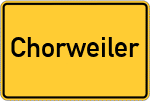 Place name sign Chorweiler