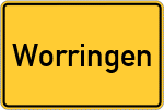 Place name sign Worringen