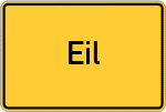 Place name sign Eil