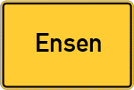 Place name sign Ensen