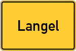 Place name sign Langel