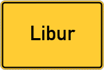 Place name sign Libur