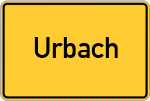 Place name sign Urbach