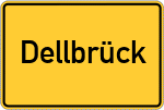 Place name sign Dellbrück