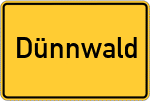 Place name sign Dünnwald