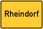 Place name sign Rheindorf