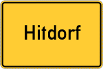 Place name sign Hitdorf