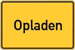Place name sign Opladen