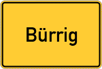 Place name sign Bürrig