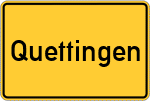 Place name sign Quettingen