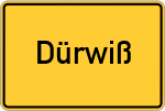 Place name sign Dürwiß
