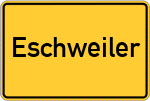 Place name sign Eschweiler