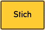 Place name sign Stich