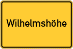 Place name sign Wilhelmshöhe