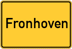 Place name sign Fronhoven