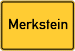 Place name sign Merkstein