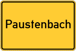 Place name sign Paustenbach