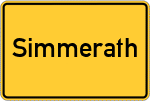 Place name sign Simmerath