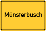 Place name sign Münsterbusch