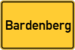 Place name sign Bardenberg