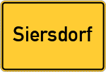 Place name sign Siersdorf
