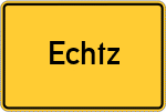 Place name sign Echtz