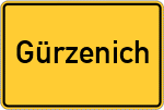 Place name sign Gürzenich