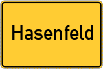 Place name sign Hasenfeld