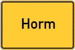 Place name sign Horm