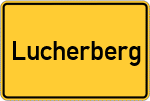 Place name sign Lucherberg