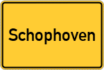Place name sign Schophoven