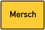 Place name sign Mersch