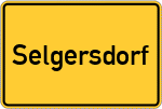 Place name sign Selgersdorf
