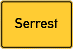 Place name sign Serrest