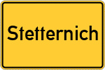 Place name sign Stetternich