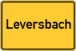 Place name sign Leversbach